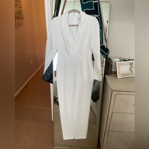 White formal Jumpsuit. Brand- express. Size- S